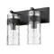 Z-Lite Fontaine 2 Light Vanity, Matte Black & Clear 3035-2V-MB - alternate 8